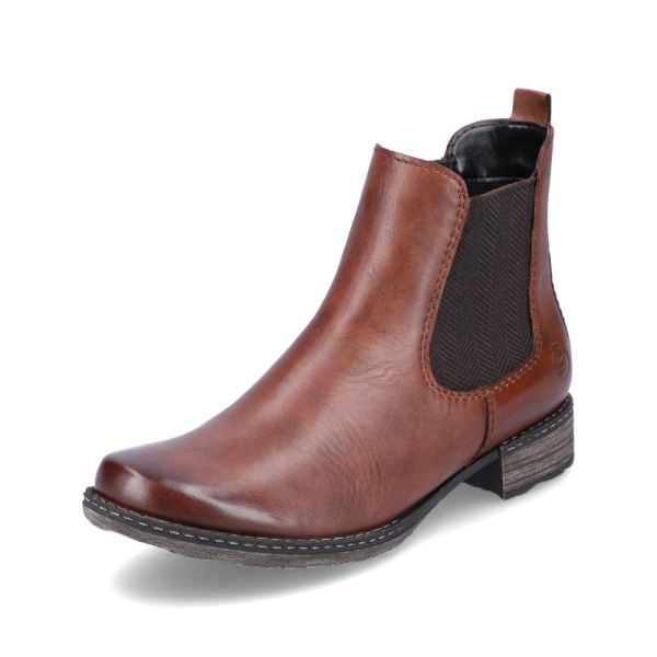 Remonte Leather Women's mid height boots| D4375 Ankle Boots - Brown | Free Delivery
