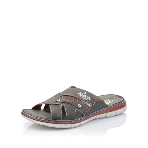 Rieker Men's sandals | Style 25199 Casual Mule - Grey | Free Delivery