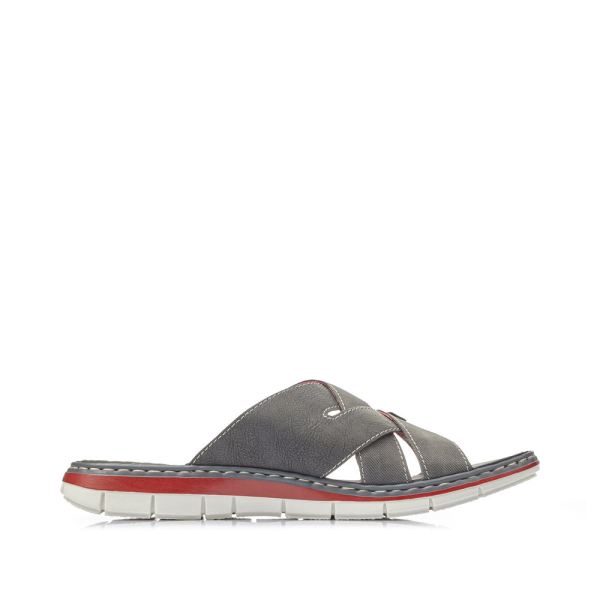 Rieker Men's sandals | Style 25199 Casual Mule - Grey | Free Delivery