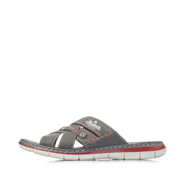 Rieker Men's sandals | Style 25199 Casual Mule - Grey | Free Delivery