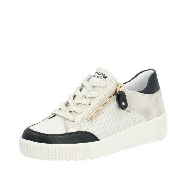Remonte Women's shoes | Style R7901 Athletic Lace-up with zip - Black Combination | Free Delivery