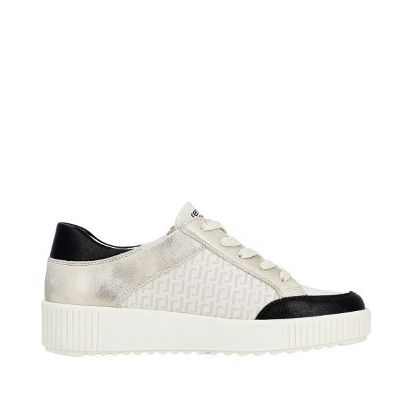 Remonte Women's shoes | Style R7901 Athletic Lace-up with zip - Black Combination | Free Delivery