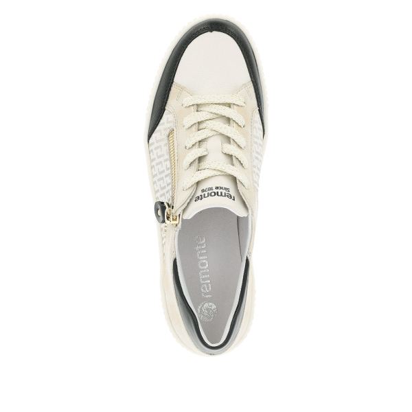 Remonte Women's shoes | Style R7901 Athletic Lace-up with zip - Black Combination | Free Delivery