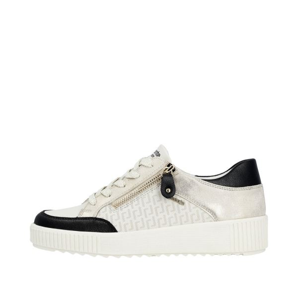 Remonte Women's shoes | Style R7901 Athletic Lace-up with zip - Black Combination | Free Delivery