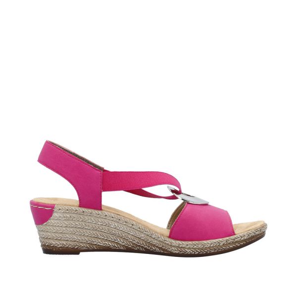 Rieker Women's sandals | Style 624H6 Dress Sandal - Pink | Free Delivery