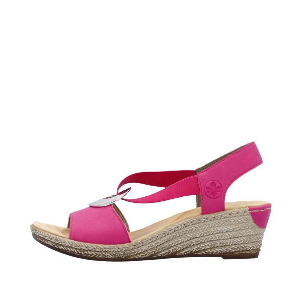 Rieker Women's sandals | Style 624H6 Dress Sandal - Pink | Free Delivery