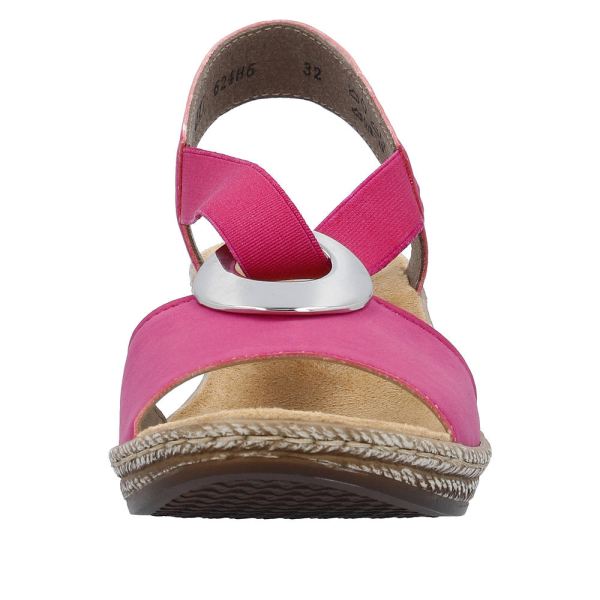 Rieker Women's sandals | Style 624H6 Dress Sandal - Pink | Free Delivery