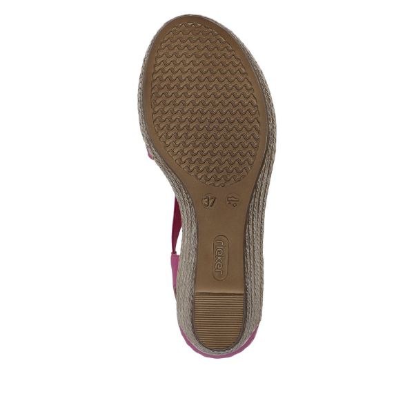 Rieker Women's sandals | Style 624H6 Dress Sandal - Pink | Free Delivery