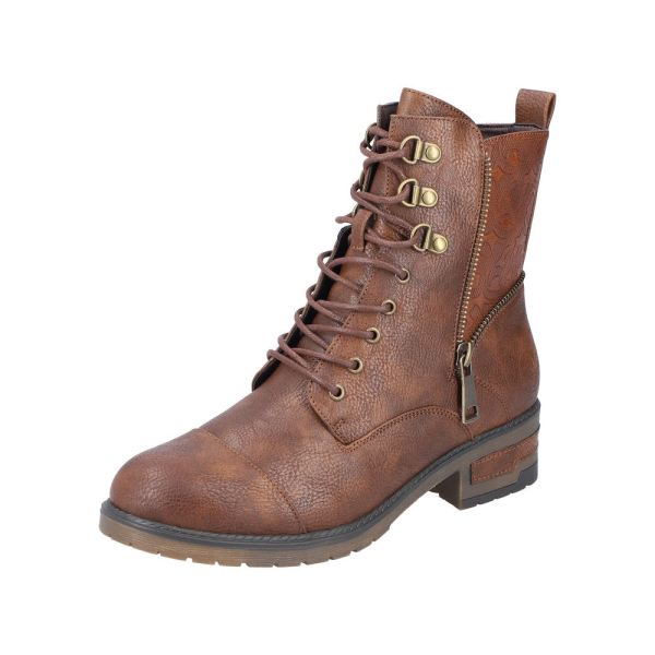 Rieker Synthetic Material Women's short boots| 91614 Ankle Boots - Brown | Free Delivery