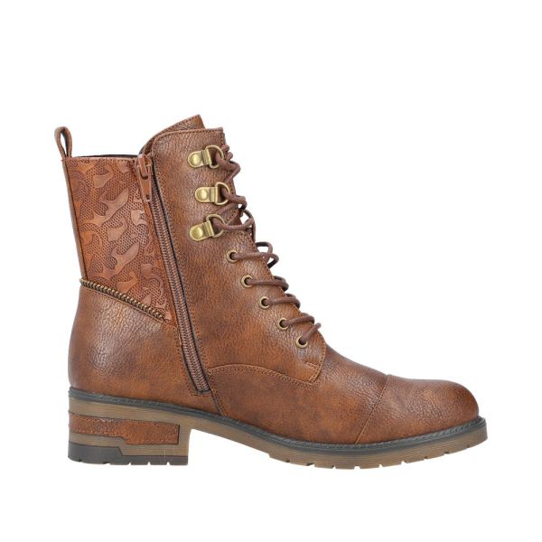 Rieker Synthetic Material Women's short boots| 91614 Ankle Boots - Brown | Free Delivery
