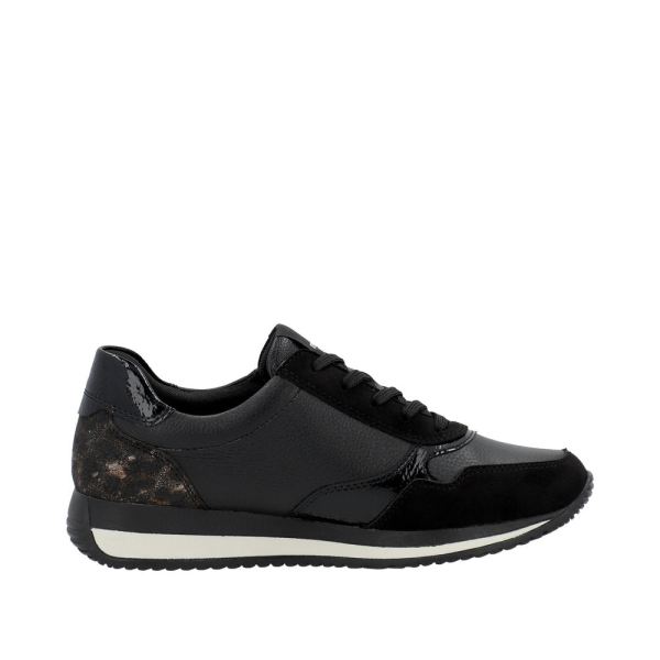Remonte Women's shoes | Style D0H01 Athletic Lace-up with zip - Black Combination | Free Delivery
