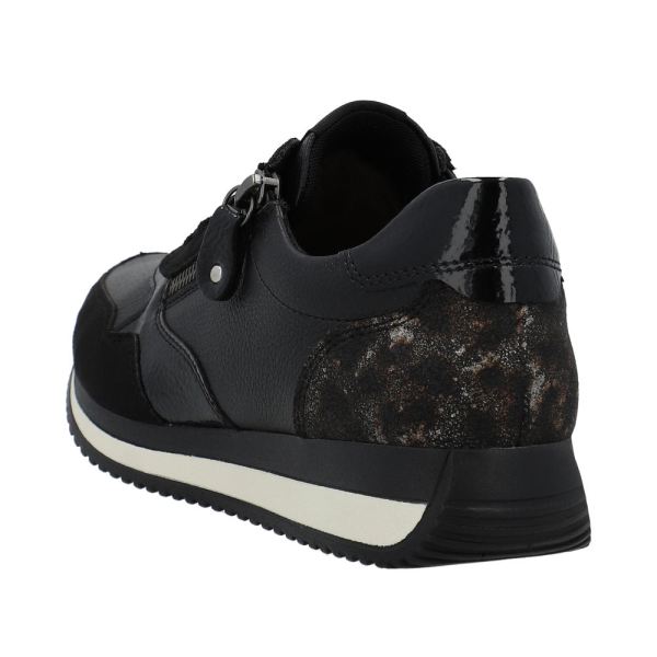 Remonte Women's shoes | Style D0H01 Athletic Lace-up with zip - Black Combination | Free Delivery