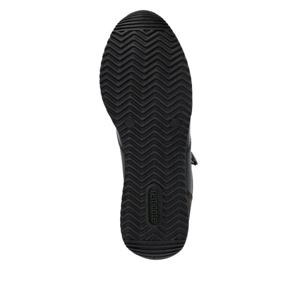 Remonte Women's shoes | Style D0H01 Athletic Lace-up with zip - Black Combination | Free Delivery