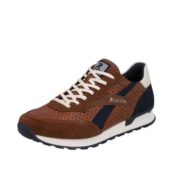 Rieker EVOLUTION Men's shoes | Style U0302 Athletic Lace-up - Brown | Free Delivery