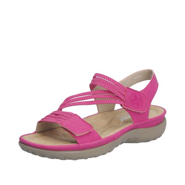 Rieker Women's sandals | Style 64870 Athletic Sandal - Pink Combination | Free Delivery