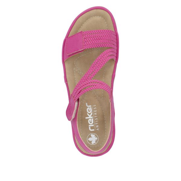Rieker Women's sandals | Style 64870 Athletic Sandal - Pink Combination | Free Delivery