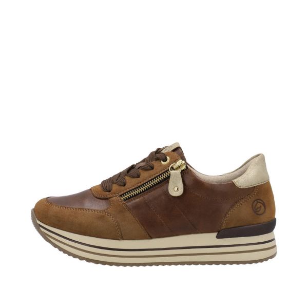 Remonte Leather Women's shoes| D1316 - Brown Combination | Free Delivery