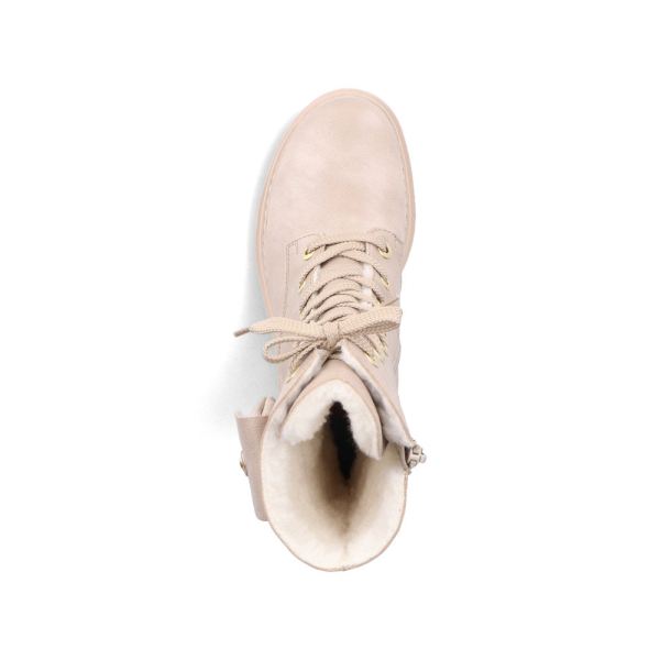 Rieker Synthetic leather Women's Mid height boots| 72622 Mid-height Boots - Beige | Free Delivery