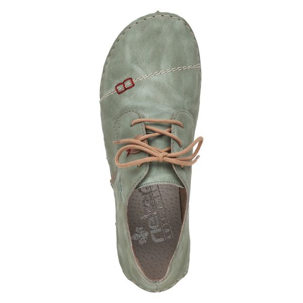 Rieker Women's shoes | Style 52528 Casual Lace-up - Green | Free Delivery