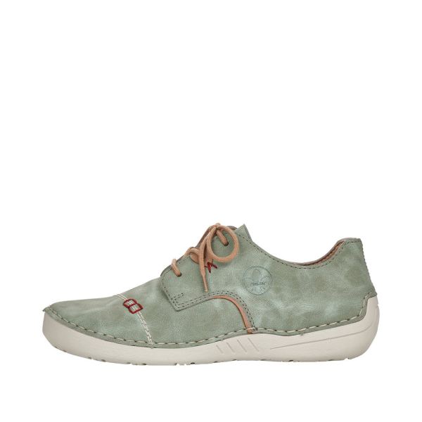 Rieker Women's shoes | Style 52528 Casual Lace-up - Green | Free Delivery