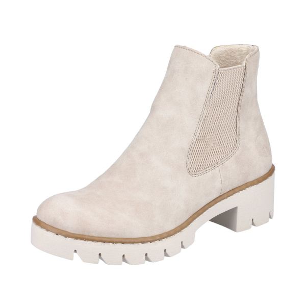 Rieker Synthetic Material Women's short boots| X5772 Ankle Boots - Beige | Free Delivery