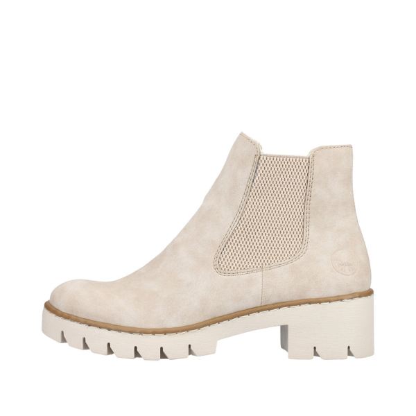 Rieker Synthetic Material Women's short boots| X5772 Ankle Boots - Beige | Free Delivery