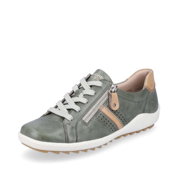 Remonte Women's shoes | Style R1432 Casual Lace-up with zip - Red Combination | Free Delivery