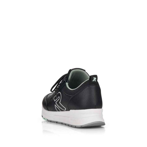 Rieker EVOLUTION Women's shoes | Style 40802 Athletic Lace-up with zip - Black | Free Delivery