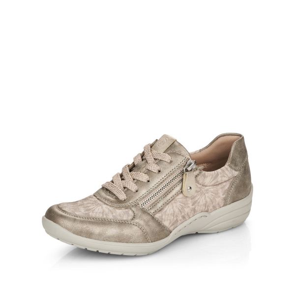 Remonte Women's shoes | Style R7637 Casual Lace-up with zip - Metallic | Free Delivery