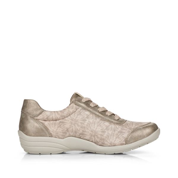 Remonte Women's shoes | Style R7637 Casual Lace-up with zip - Metallic | Free Delivery