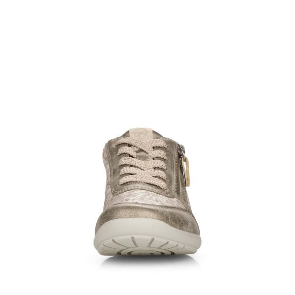 Remonte Women's shoes | Style R7637 Casual Lace-up with zip - Metallic | Free Delivery