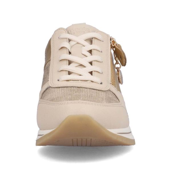 Remonte Women's shoes | Style R3702 Casual Lace-up with zip - Beige Combination | Free Delivery