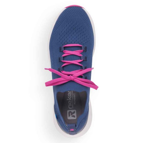 Rieker EVOLUTION Women's shoes | Style 42101 Athletic Slip-on - Blue | Free Delivery