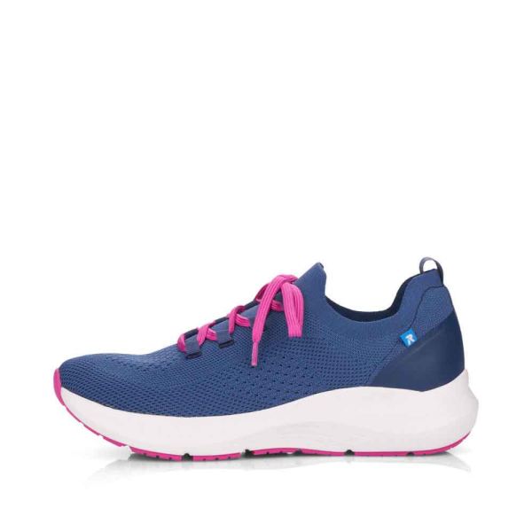 Rieker EVOLUTION Women's shoes | Style 42101 Athletic Slip-on - Blue | Free Delivery