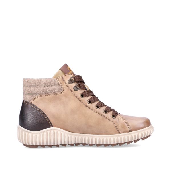 Remonte Leather Women's mid height boots| R8271 Ankle Boots - Brown Combination | Free Delivery