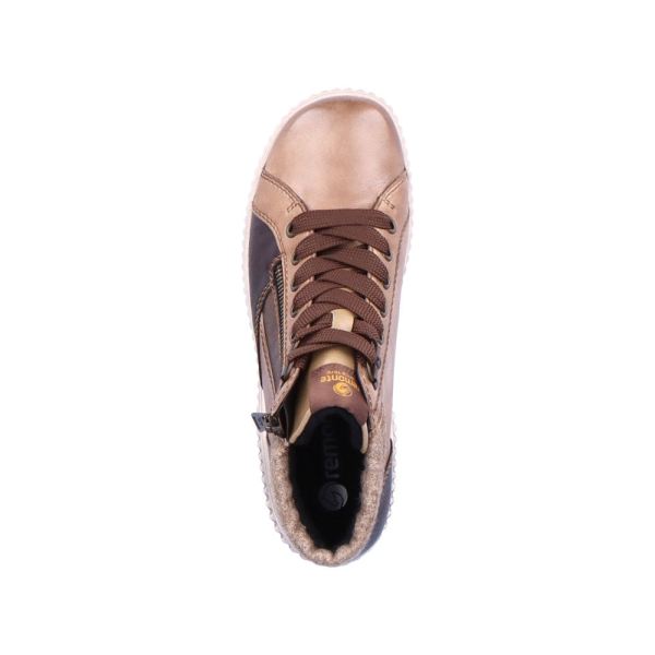 Remonte Leather Women's mid height boots| R8271 Ankle Boots - Brown Combination | Free Delivery