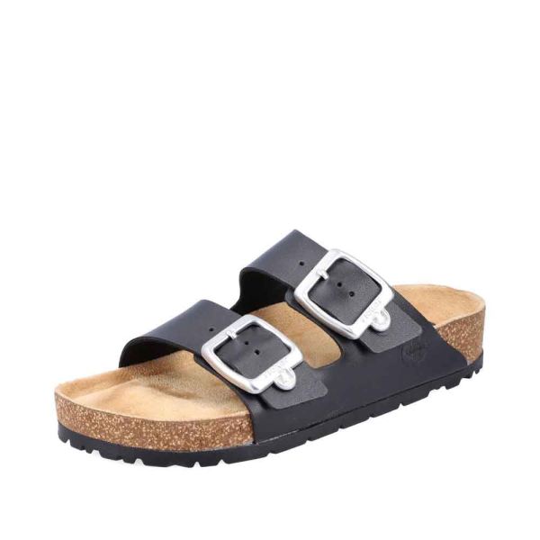 Rieker Women's sandals | Style 69384 Casual Mule - Black | Free Delivery