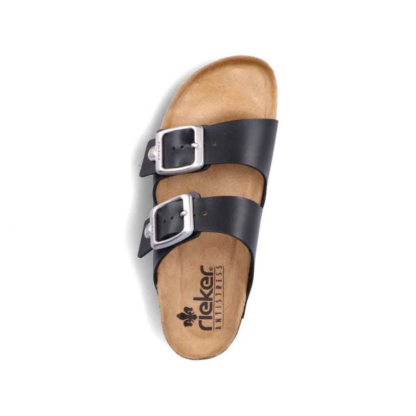 Rieker Women's sandals | Style 69384 Casual Mule - Black | Free Delivery