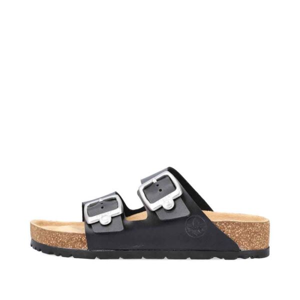 Rieker Women's sandals | Style 69384 Casual Mule - Black | Free Delivery