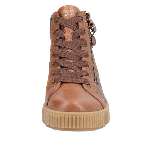 Remonte Synthetic Material Women's mid height boots| R7997 Mid-height Boots - Brown Combination | Free Delivery