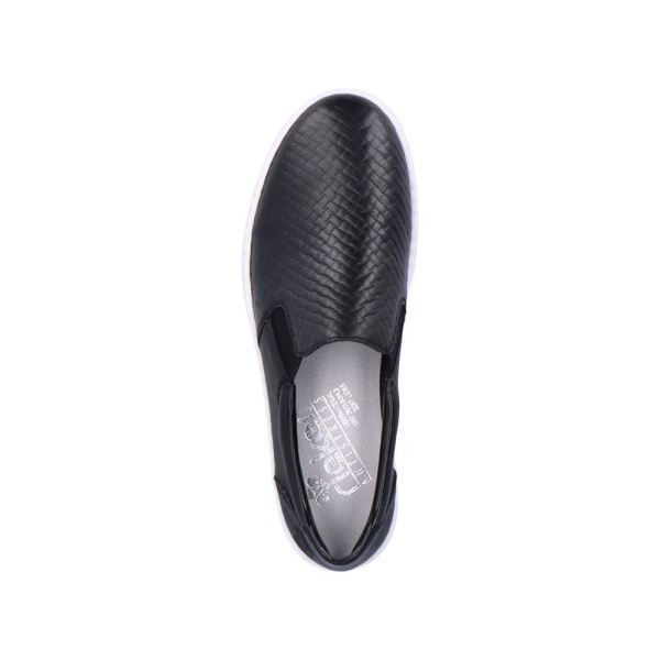 Rieker Women's shoes | Style L5967 Casual Slip-on - Black | Free Delivery