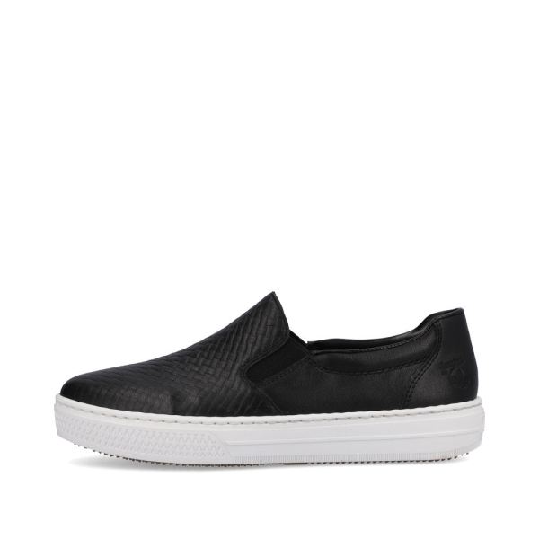 Rieker Women's shoes | Style L5967 Casual Slip-on - Black | Free Delivery