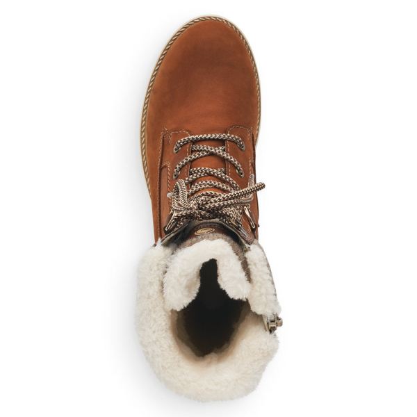 Remonte Suede leather Women's mid height boots| D8474-22 Mid-height Boots - Brown Combination | Free Delivery