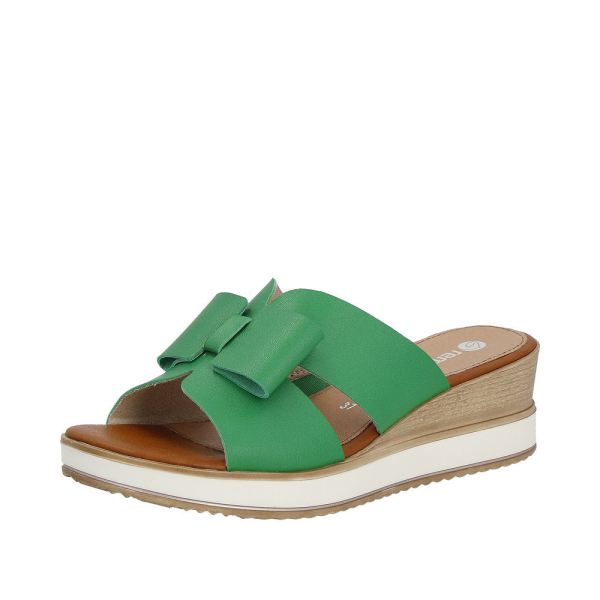 Remonte Women's sandals | Style D6456 Dress Mule - Green | Free Delivery