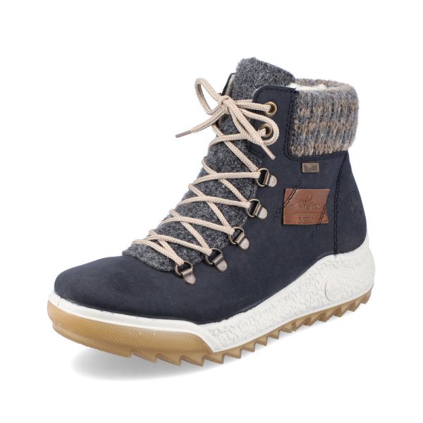 Rieker Synthetic leather Women's Short Boots| Y4730 Ankle Boots - Blue | Free Delivery