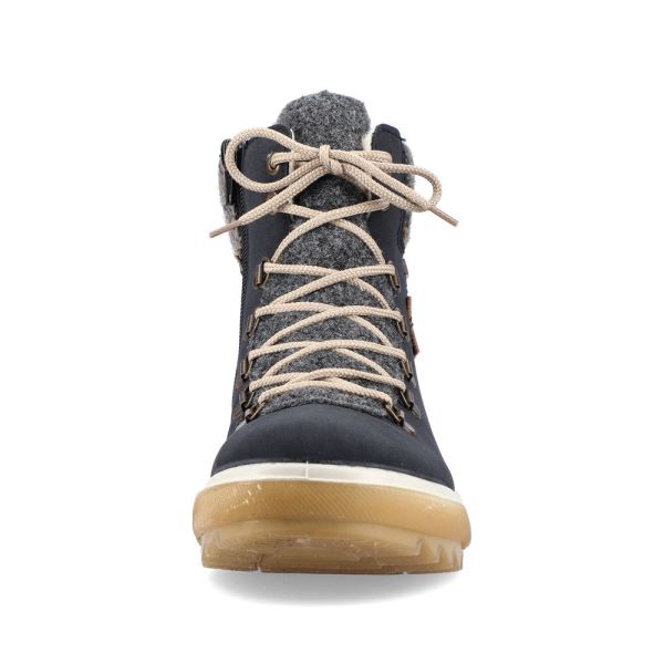 Rieker Synthetic leather Women's Short Boots| Y4730 Ankle Boots - Blue | Free Delivery