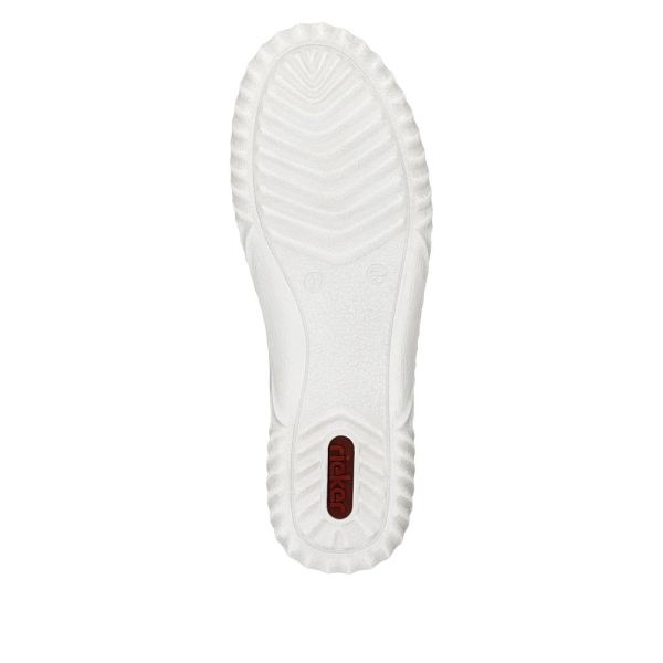 Rieker Women's shoes | Style N0900 Athletic Lace-up with zip - Silver\/Platinum | Free Delivery