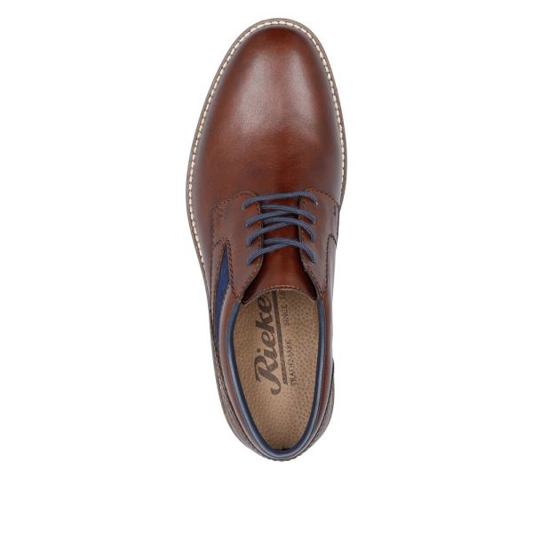 Rieker Men's shoes | Style 13522 Dress Lace-up - Brown | Free Delivery