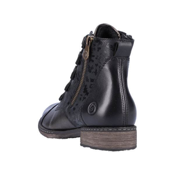 Remonte Synthetic Material Women's mid height boots| D4391 Mid-height Boots - Black Combination | Free Delivery