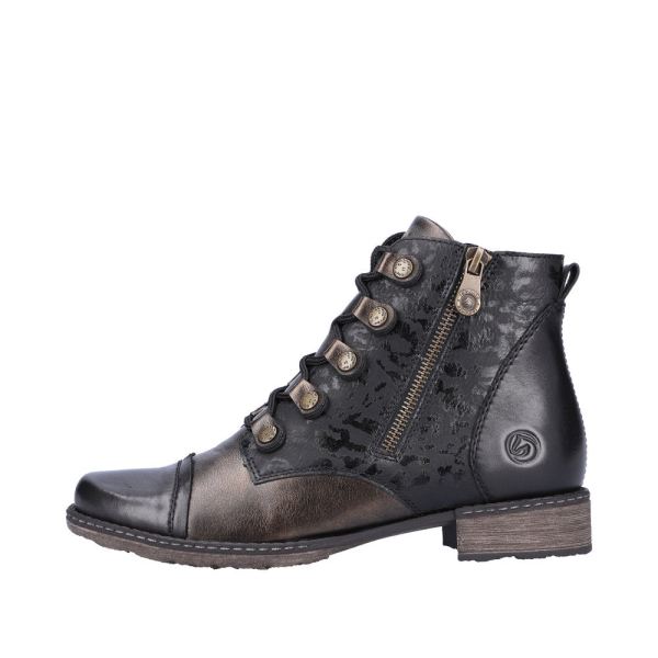 Remonte Synthetic Material Women's mid height boots| D4391 Mid-height Boots - Black Combination | Free Delivery